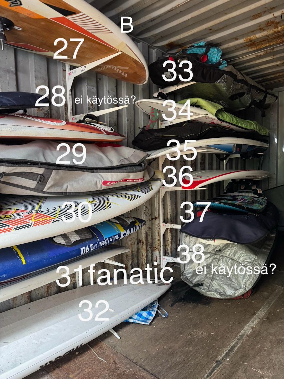Container B – spots 27–38
